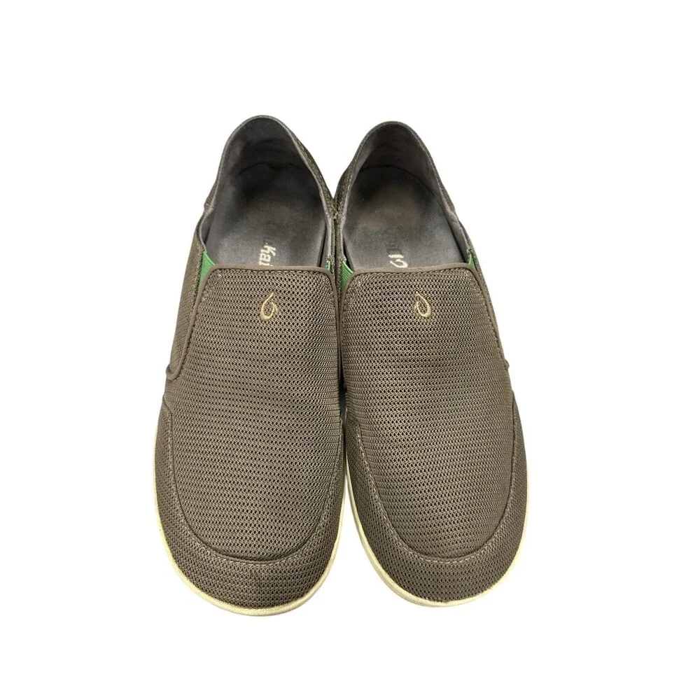 OluKai Nohea Mesh Men's 10 M Shoes Brown Slip-On Loafer 10188-13AP